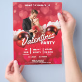 Valentines Globes Couple Party Flyer (Hand)