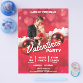 Valentines Globes Couple Party Flyer (Einzeln)