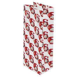 Valentine's Gnome Holding an I Liebe Sie unterschr Geschenktüte Für Weinflaschen