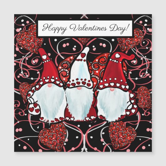 VALENTINES GNOMES MAGNETKARTE (Vorderseite)