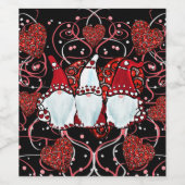 VALENTINES GNOMES WEINETIKETT (Einzelnes Label)