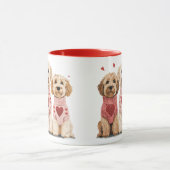 Valentines Goldendoodle Hunde Tasse (Zentrum)