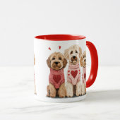 Valentines Goldendoodle Hunde Tasse (VorderseiteRechts)