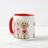 Valentines Goldendoodle Hunde Tasse (Vorderseite Links)