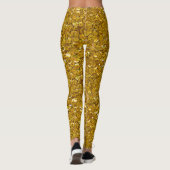 Valentines goldenes Glitzer Muster Leggings (Rückseite)