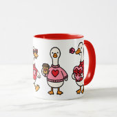 Valentines Goose  Tasse (VorderseiteRechts)
