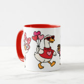 Valentines Goose  Tasse (Vorderseite Links)