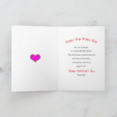 Valentines Grandson Red Bunny Heart Balloons Card Karte (Innenseite)