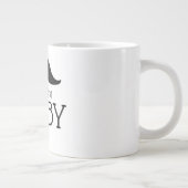 Valentines Graphic Mustache My Dashing Hubby Heart Jumbo-Tasse (Rechts)