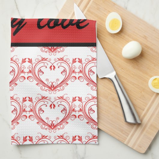 Valentines Handtuch (Viertel Falte)