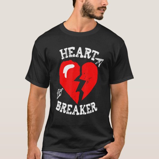 Valentine's Heart Breaker Funny Valentine's Day Ma T-Shirt (Vorderseite)