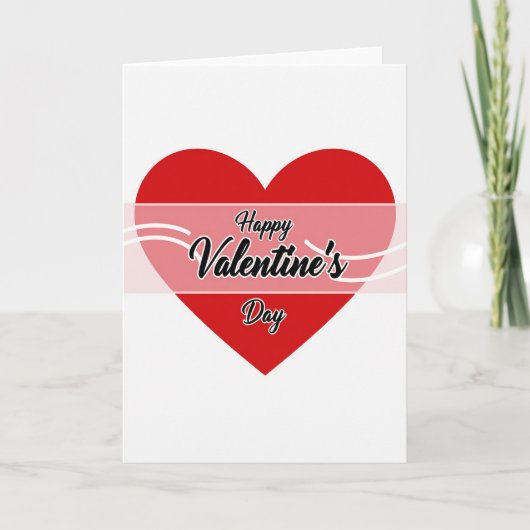Valentines Heart For Partner Card Karte (Vorderseite)