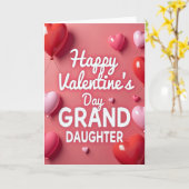 Valentines Heart Granddaughter Card Karte (Gelbe Blume)