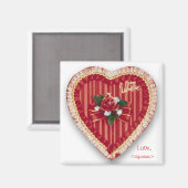 Valentine's Heart Magnet (Vorderseite/Rückseite)