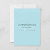 Valentine's Heart Pastel Blue Dankeskarte (Rückseite)