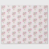 Valentine's Heart Pink and Green Heart Balloons Geschenkpapier (Flach)