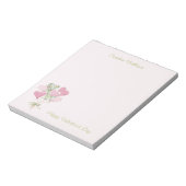 Valentine's Heart Pink and Green Heart Balloons Notizblock (Rotiert)