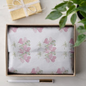 Valentine's Heart Pink and Green Heart Balloons Seidenpapier (Geschenk)