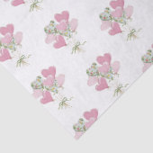 Valentine's Heart Pink and Green Heart Balloons Seidenpapier (Detail)