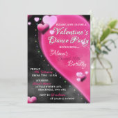 Valentine's Heart Sweet 16 Dance Party Einladungen (Stehend Vorderseite)