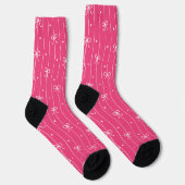 Valentine's Hearts and Bows Pink Socken (Rechts)