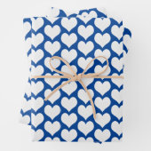 Valentines Hearts Blue Geschenkpapier Set (Beispiel)