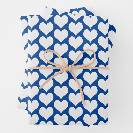 Valentines Hearts Blue Geschenkpapier Set (Beispiel)