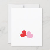 Valentines hearts boy baby shower invitation (Rückseite)