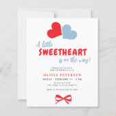 Valentines hearts boy baby shower invitation (Vorderseite)