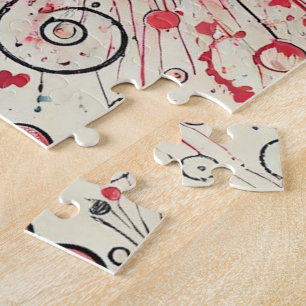 Valentines Hearts / Daisy / Spritzer Art Puzzle