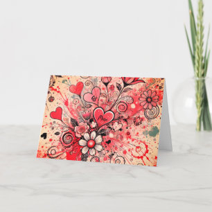 Valentines Hearts / Daisy / Spritzer Art / Sangria