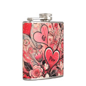 Valentines Hearts / Daisy / Spritzer Art / Sangria Flachmann (Rechts)