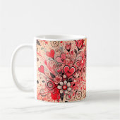 Valentines Hearts / Daisy / Spritzer Art / Sangria Kaffeetasse (Links)