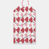 Valentines Hearts Doodles Dots Muster Geschenkanhänger (Rückseite)