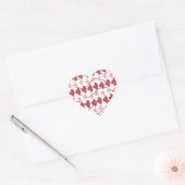 Valentines Hearts Doodles Dots Muster Herz-Aufkleber (Umschlag)