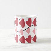 Valentines Hearts Doodles Dots Muster Kaffeetasse (Mittel)