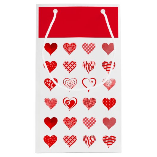 Valentine's Hearts Gift Bag Kleine Geschenktüte (Rückseite)