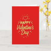 Valentines Hearts Gold Glitter Card Karte (Gelbe Blume)