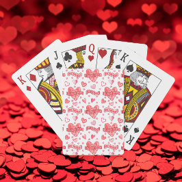 Valentine's Hearts I Liebe, du bist mein Muster Spielkarten