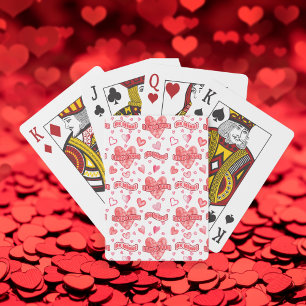 Valentine's Hearts I Liebe, du bist mein Muster Spielkarten