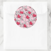 Valentine's Hearts on Enwickes Runder Aufkleber (Tasche)