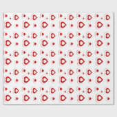 Valentines Hearts Pattern Geschenkpapier (Flach)