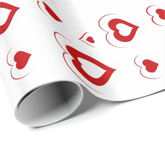 Valentines Hearts Pattern Geschenkpapier (Rolleneckpunkt)
