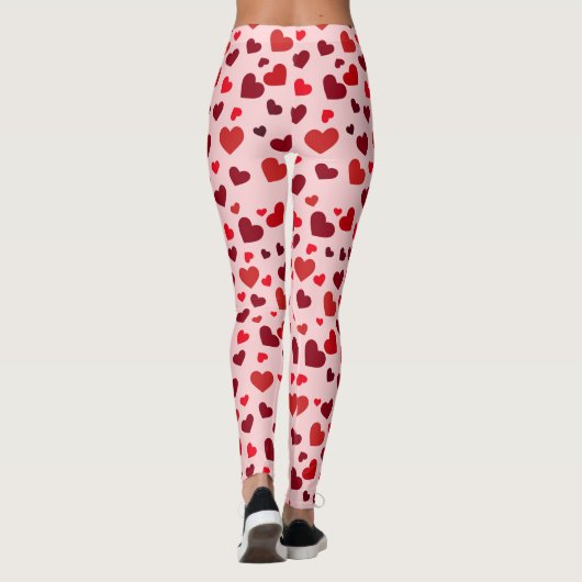 Valentine's Hearts Pattern Leggings (Rückseite)