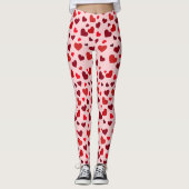 Valentine's Hearts Pattern Leggings (Vorderseite)