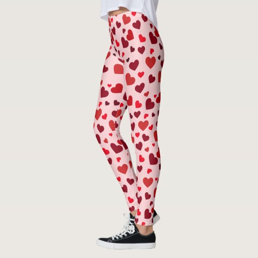 Valentine's Hearts Pattern Leggings (Links)