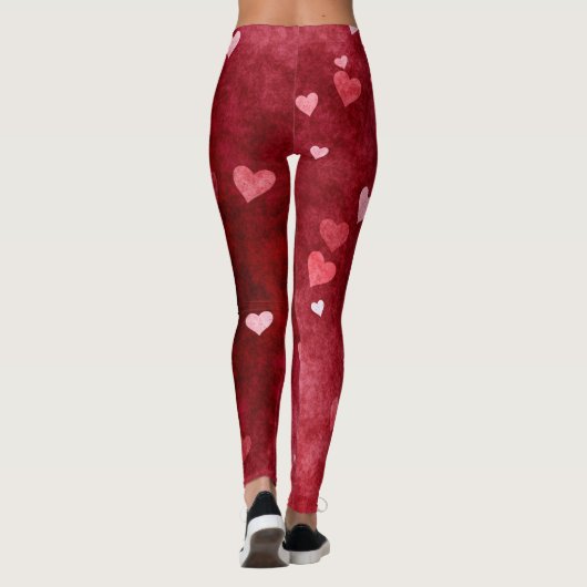 Valentines Hearts Pattern Leggings (Rückseite)