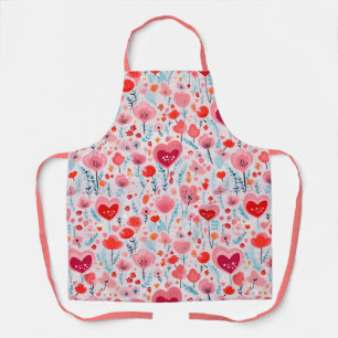 Valentines Hearts Pattern Liebe Schürze