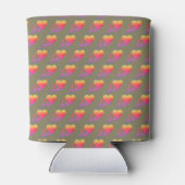 VALENTINES HEARTS Personalisierte Custom Khaki Dosenkühler (Rückseite)