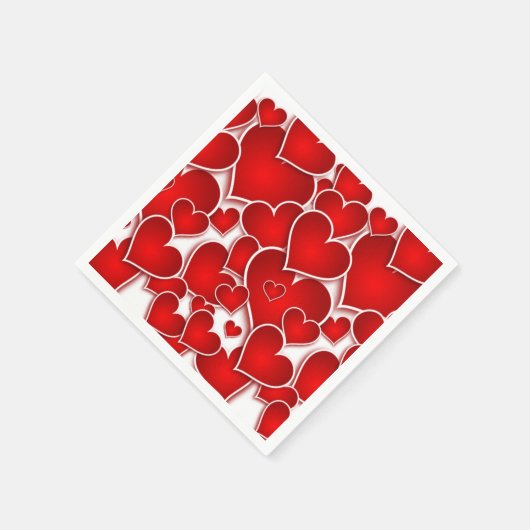 Valentines Hearts Serviette (Ecke)